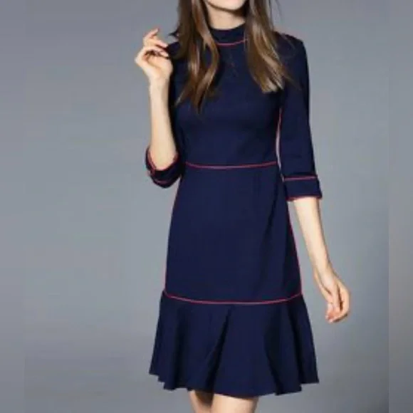 Misslook Dresses | Misslook Nautical Dress | Color: Blue/Red | Size: 6 | Kc_B's Closet